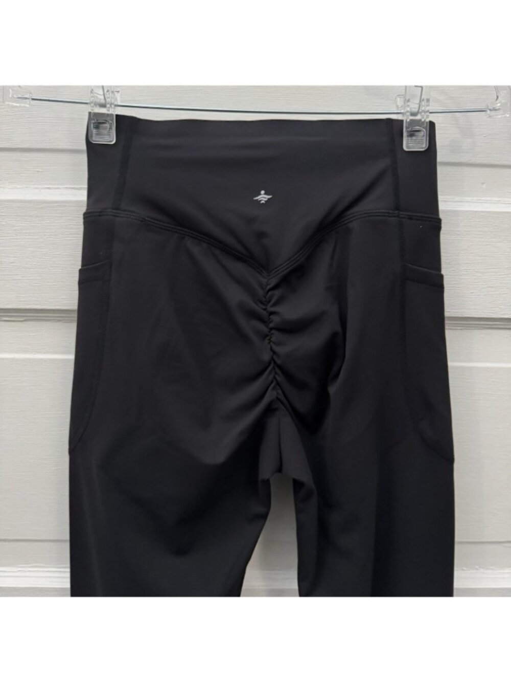 NWT Halara UltraSculpt Flare Leggings XS Petite Black High Rise Pockets - Picture 6 of 14
